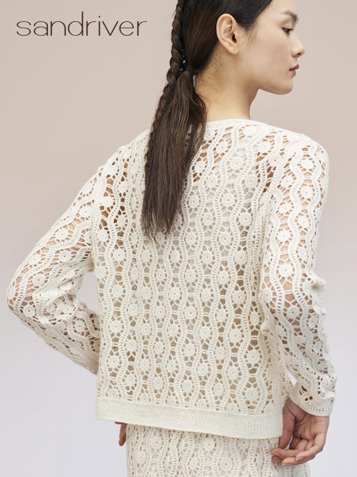 钩花小香风开衫 SJS95W006W 商品图3