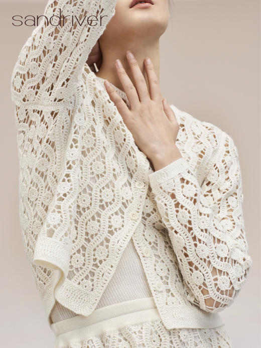 钩花小香风开衫 SJS95W006W 商品图2