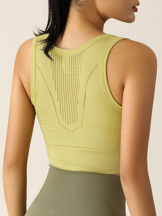 【路路精选】一体杯上衣女跑步健身运动内衣夏防震高强度文胸瑜伽背心 商品图0