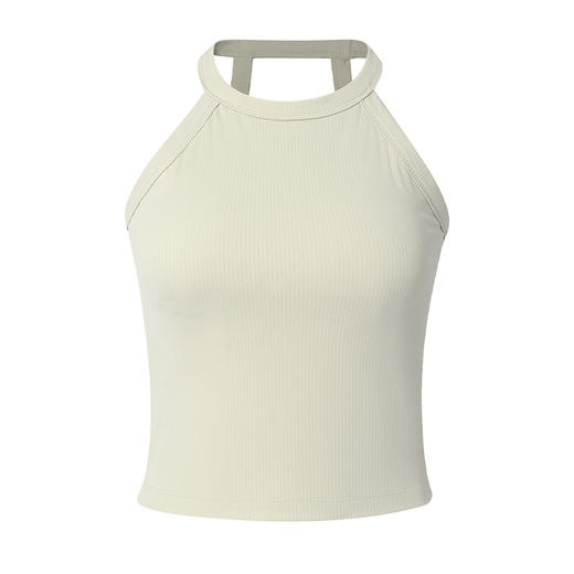 【肌理面料】一体式胸垫小圆领大露背运动背心-低强度 商品图6