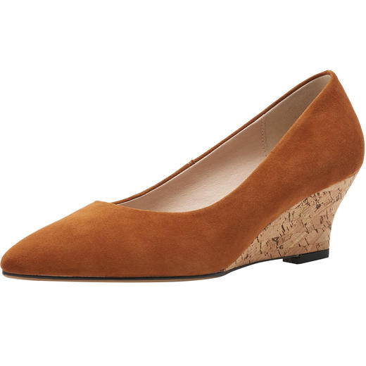 舒适时尚，坡跟尖头真皮单鞋DZM-FF503 商品图12