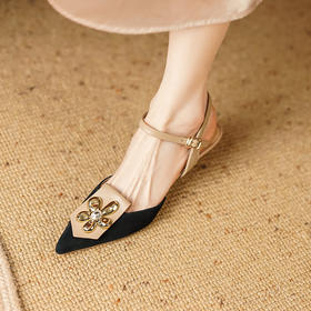 法式小香风，一字带包头凉鞋LCC-C9103