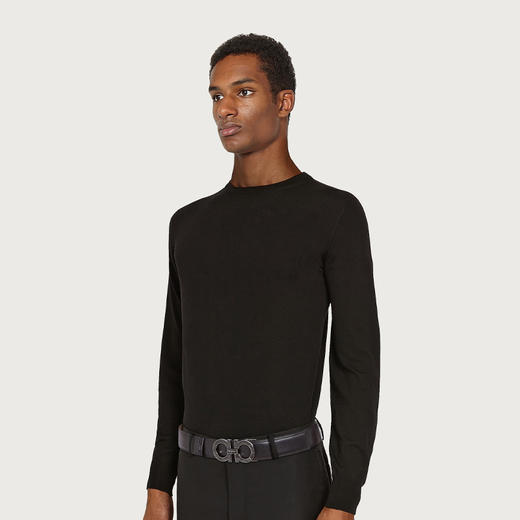 【一】FERRAGAMO 菲拉格慕 男士可调式皮革GANCINI腰带 黑色 67 9110 587067 商品图2