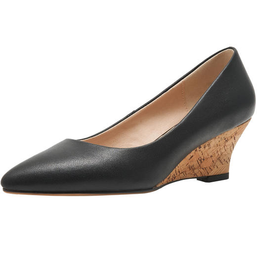 舒适时尚，坡跟尖头真皮单鞋DZM-FF503 商品图11