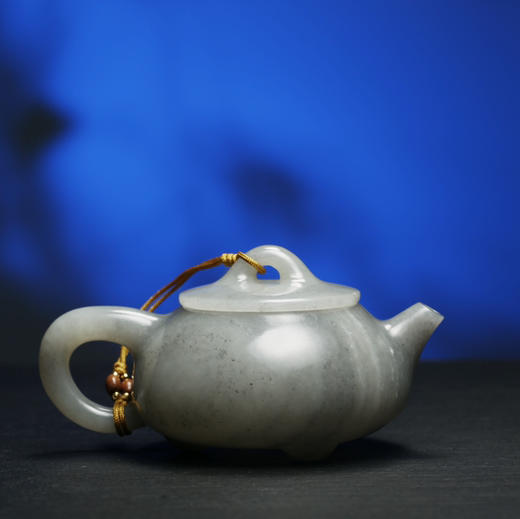 和田玉（青花）玉壶--石瓢壶（宋鸣放6647）121.05g 商品图1