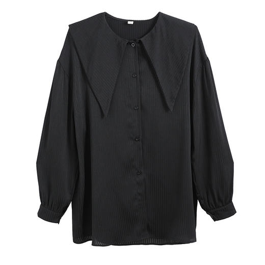 春季新款，大码欧货时尚宽松海军娃娃领衬衫气质设计感长袖KQL-A08N6305 商品图4