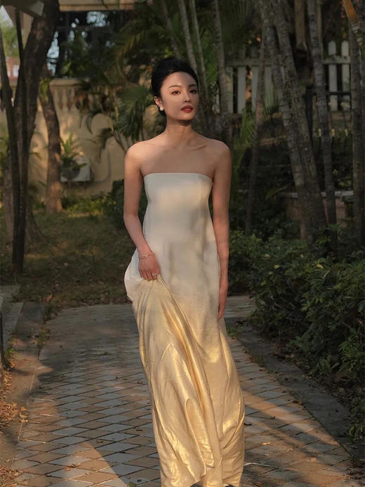 CG｜ROMA Dress  [抹胸真丝连衣裙] 商品图1