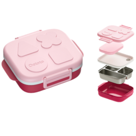 Octoto奥克兔兔分隔餐盒PLUS-收纳加强版 不锈钢儿童餐盒 宝宝吃饭餐盘便携饭盒