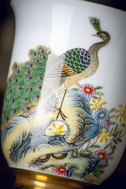 富玉窑 手工粉彩国色天香闻香杯 商品图1