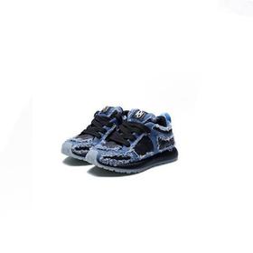水洗牛仔拼接休闲鞋