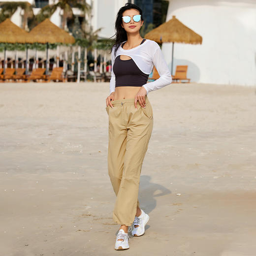 【户外防水面料】宽松轻薄运动休闲长裤-腰口抽绳 脚口束口 商品图4