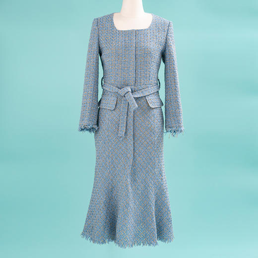 裁缝学苑AS14方领小香风连衣裙纸样女装裙子新款鱼尾摆打版裁剪样 商品图0