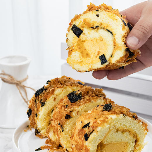 烤爱·主推款·蛋糕卷瑞士卷系列·低糖咸香咸蛋黄南瓜肉松卷·咸蛋黄南瓜肉松·下午茶 全国配送（偏远地区除外） 商品图3