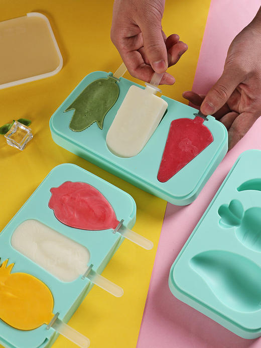 冰淇淋雪糕模具家用自制食品级硅胶儿童做冰棍冰棒冰糕模具 商品图6