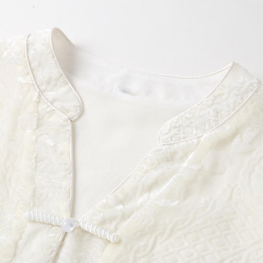 烧花丝绒中长款复古上衣七分袖宽松春夏唐装AYK-QF-211126 商品图3