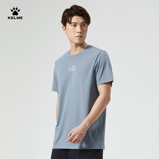 KELME卡尔美t恤男夏季运动休闲透气半袖跑步新款印花圆领轻薄短袖 商品图2