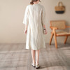 中国风棉麻连衣裙复古盘扣刺绣花中式茶服女装中长裙SJ-9261 商品缩略图3