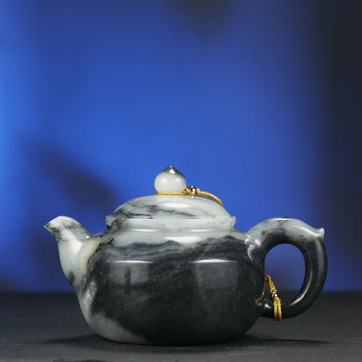 和田玉（青花）玉壶--圆棱壶（宋鸣放6642）179.55g 商品图1