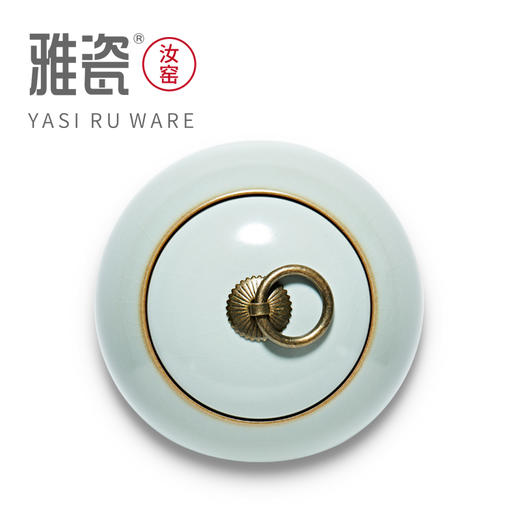汝窑铜环茶叶罐 商品图6