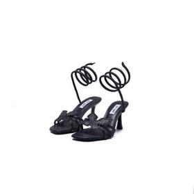 中跟闪钻蝴蝶凉鞋