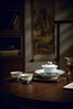 富玉窑  景德镇手工青花玲珑百合纹盖碗茶具套组 单杯主人杯 商品缩略图4