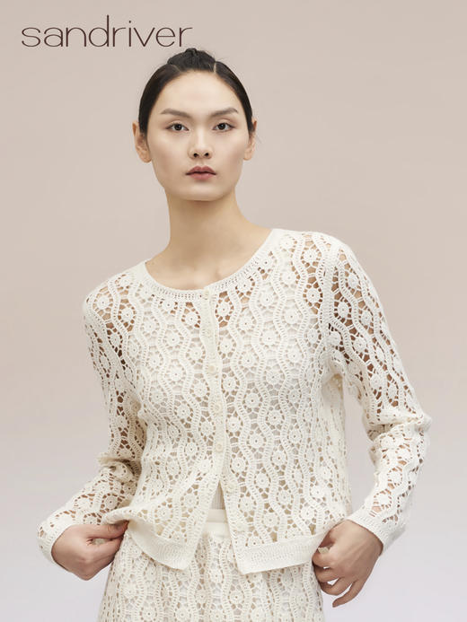 钩花小香风开衫 SJS95W006W 商品图1