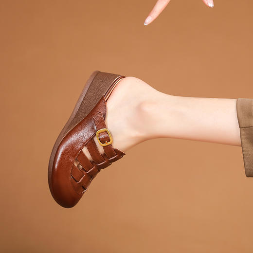 夏季新款，真皮坡跟罗马凉鞋XYM-k755 商品图10