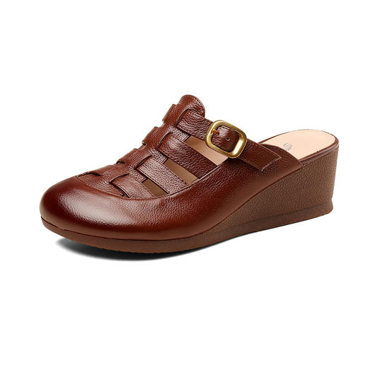 夏季新款，真皮坡跟罗马凉鞋XYM-k755 商品图14