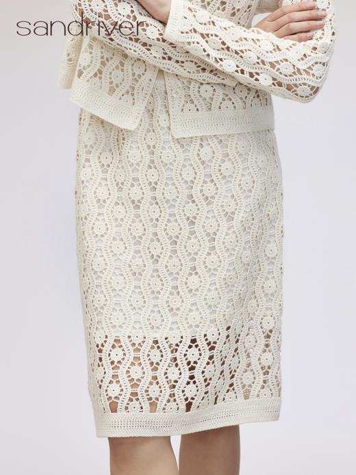 羊绒钩花女式半裙 SJS95K057K 商品图1