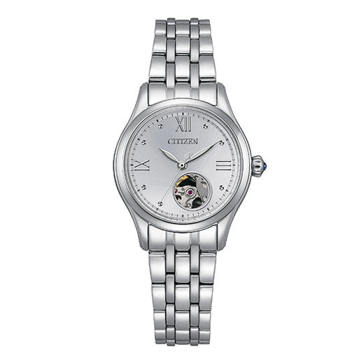 西铁城/CITIZEN时尚休闲镂空钢带机械女表PR1040-88A 商品图2