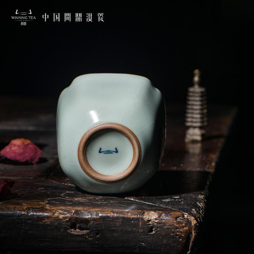 问鼎汝瓷鼎峰系列天青老款高四喜杯 商品图3