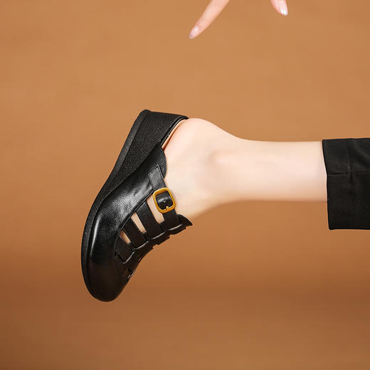 夏季新款，真皮坡跟罗马凉鞋XYM-k755 商品图6