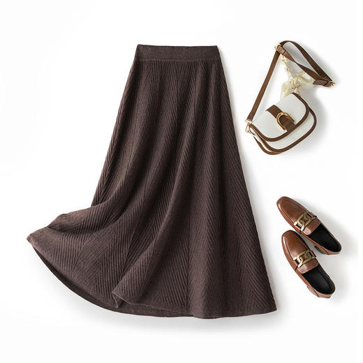 修身显瘦 | 超好版型斜纹针织春裙A字裙（适合春秋两季） 商品图1