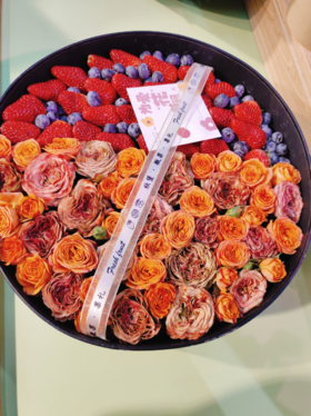 卡布奇诺玫瑰鲜花礼盒(拼团）