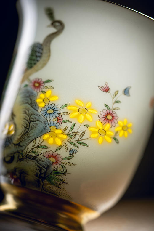 富玉窑 手工粉彩国色天香闻香杯 商品图2