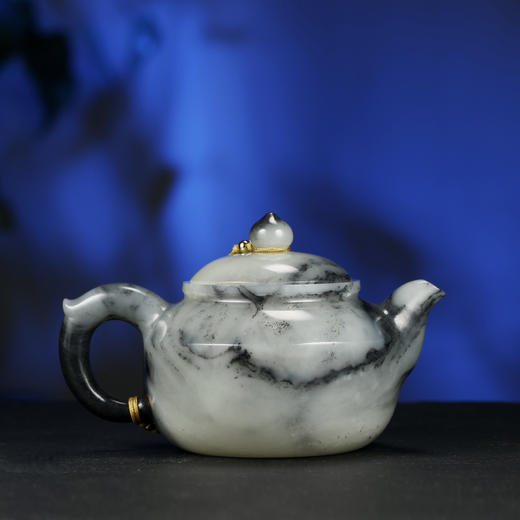 和田玉（青花）玉壶--圆棱壶（宋鸣放6642）179.55g 商品图0