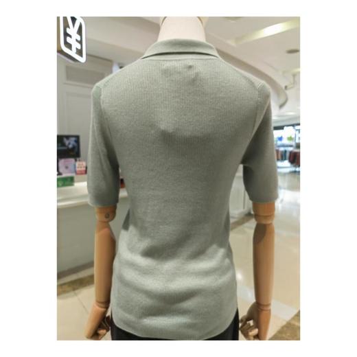 3楼珍贝丝绒T恤领抽条拉链衫 商品图1