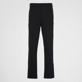 PRADA 普拉达 男士弹力科技面料珐琅金属三角形徽标休闲裤 黑色 SPH252 11QL F0002