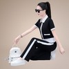 SP171-23017翻领休闲运动服套装女夏季2023新款时尚洋气宽松显瘦年轻两件套潮 商品缩略图2
