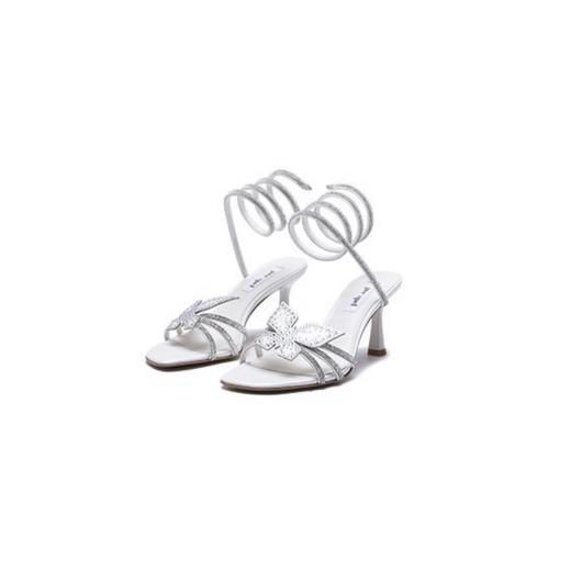 中跟闪钻蝴蝶凉鞋 商品图0