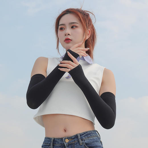 亲子款【19.9抢2双！驱蚊防晒冰袖】男女通用吸湿排汗隔热、高弹力不紧绷！冰镇清爽隔热手臂套袖成人，舒适透气防滑落，儿童防晒冰袖 商品图5