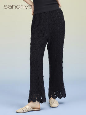 钩花羊绒长裤 SJS95K005K