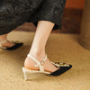 法式小香风，一字带包头凉鞋LCC-C9103 商品缩略图8