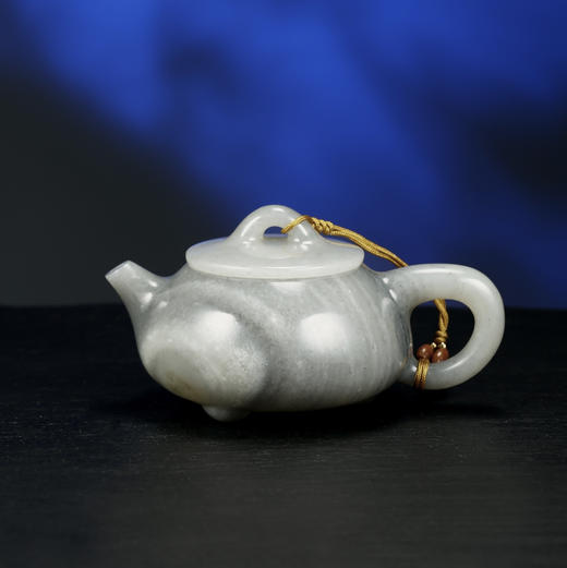和田玉（青花）玉壶--石瓢壶（宋鸣放6647）121.05g 商品图0