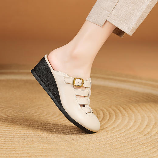 夏季新款，真皮坡跟罗马凉鞋XYM-k755 商品图2