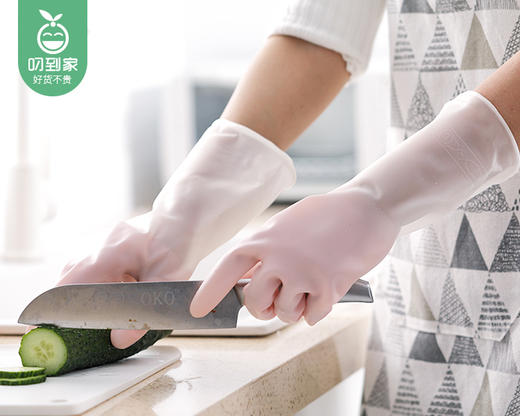 【预售-12月29日配送】买1送1锦奥达双色家务手套（颜色随机）/1双（均码） 商品图5