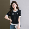 短款小个子短袖t恤女，夏装新款薄款镂空针织上衣女洋气小衫CC-28-6156 商品缩略图2
