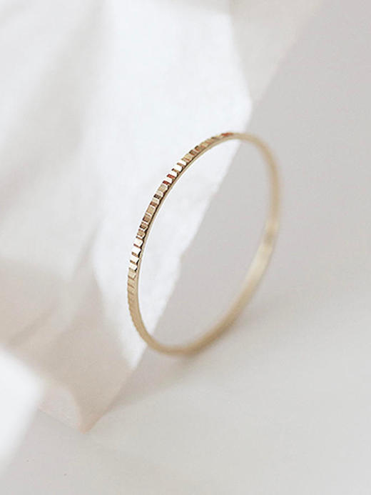 AWU｜R1 - Ray Vertical Ring【 光 】 [  竖刻面 戒指 14K金 ] 商品图0