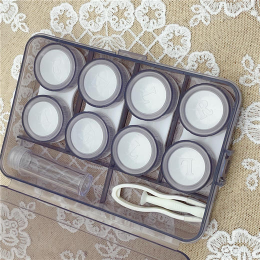 新款简约四联装收纳盒美瞳盒隐形眼镜盒伴侣盒9911 商品图4