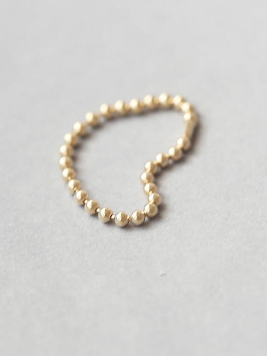 AWU｜R3 - Ray ball chain Ring【 光 】 [ 金珠 戒指 14K金 ] 商品图0
